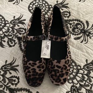 GAP Animal Print Mary Jane Flats